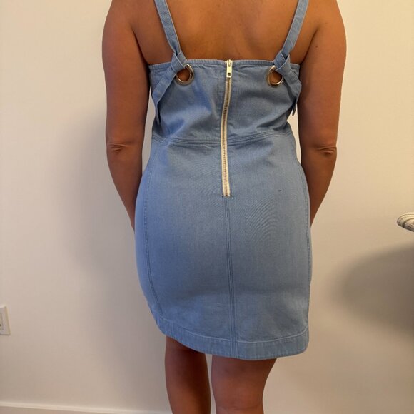 Rag & Bone Denim Dress with Adjustable Strap Length Size 10 - Picture 6 of 6